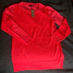 Bright coral merino wool sweater 🌷